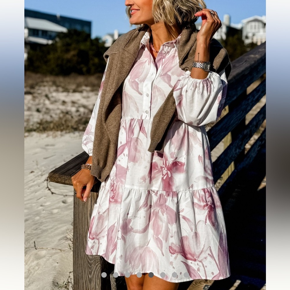 Anthropologie XL Loverly Grey Bettina Shirt Dress Mini Edition NWT